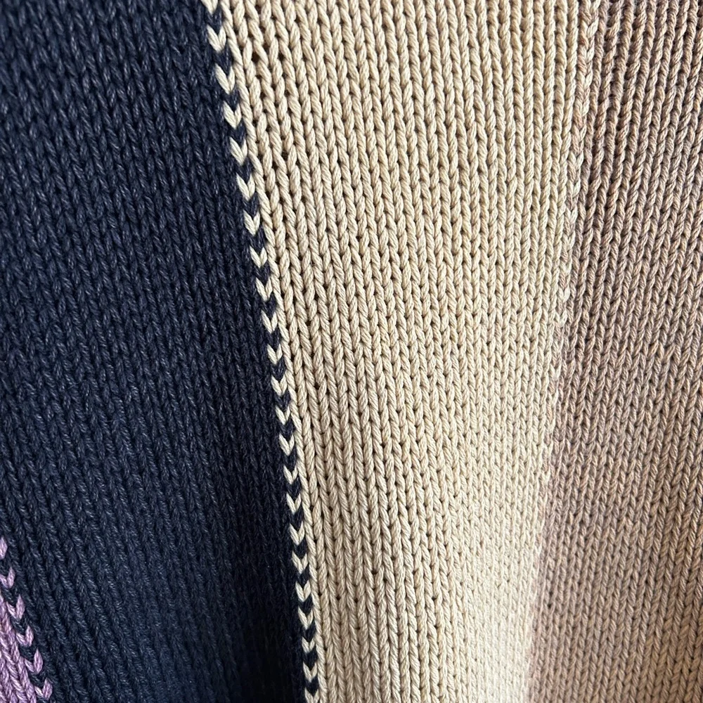 Vintage Colorful Striped Women's Sweater - Picture 3 of 5